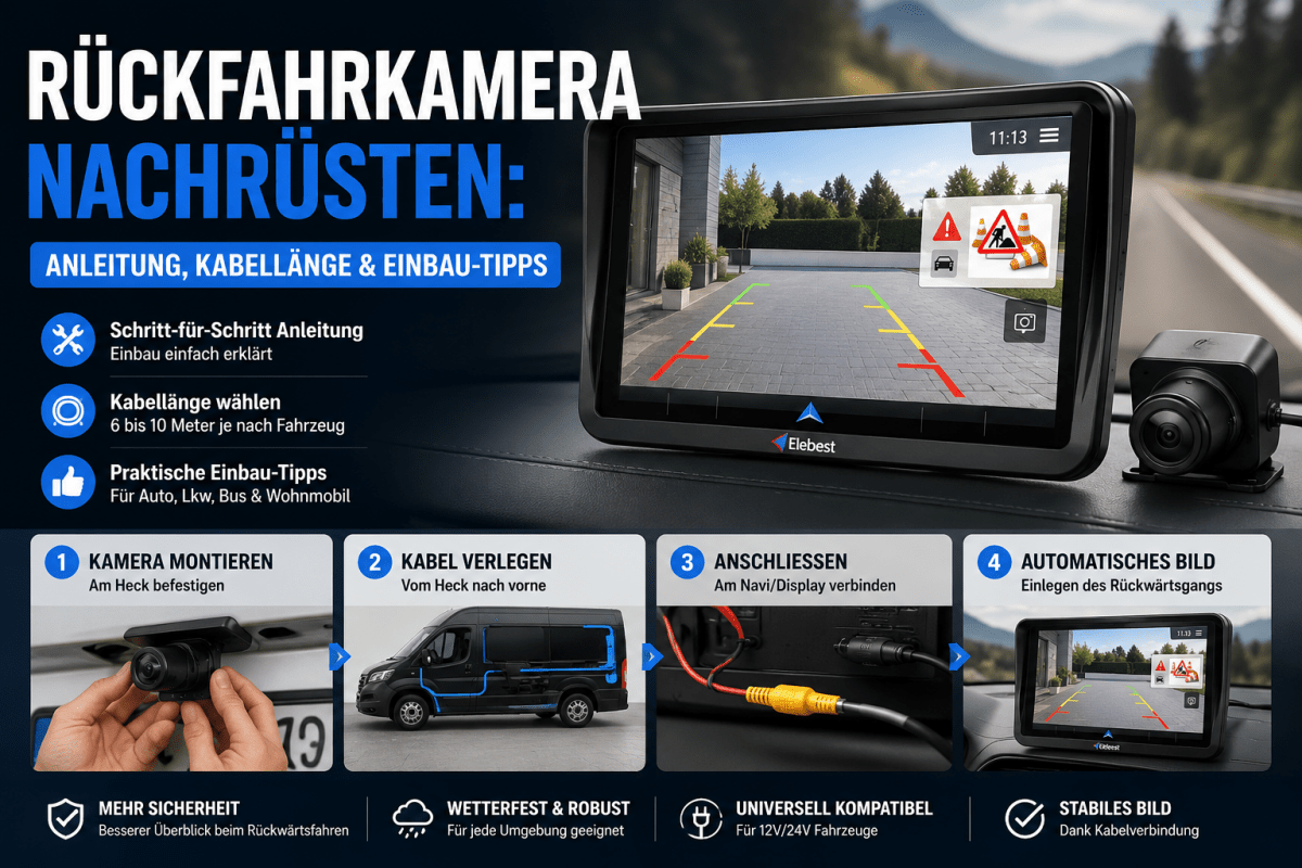 Rückfahrkamera nachrüsten: Anleitung, Kabellänge & Einbau-Tipps