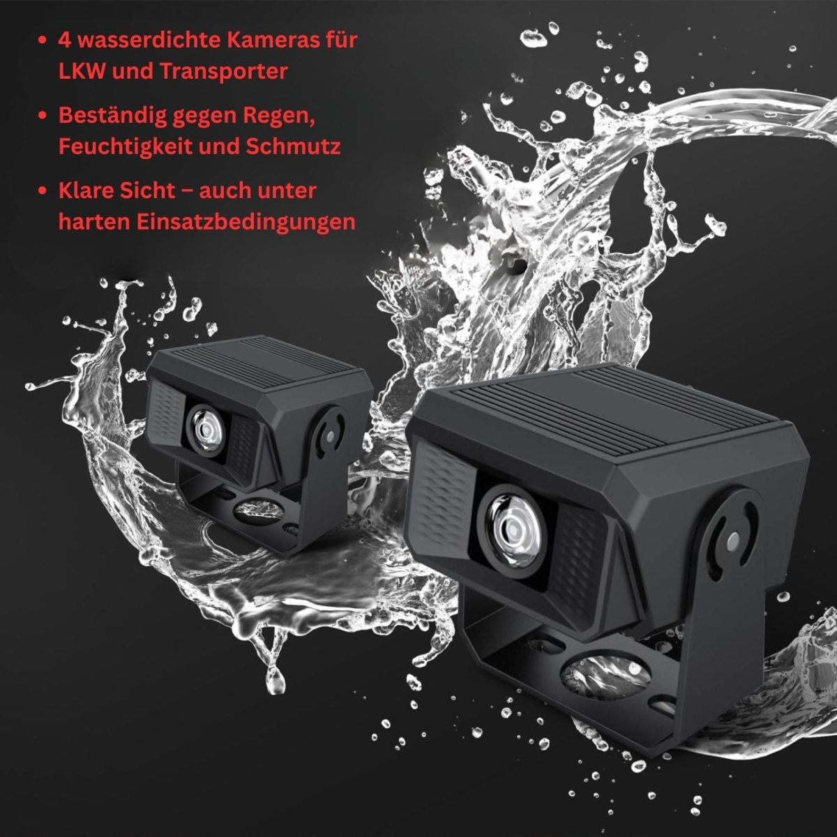 Elebest 10.1 Zoll TruckVision T10 CarPlay/Android Auto Truck - Monitor mit 4 - Kamera 10.1 Zoll Navi LKW Navi