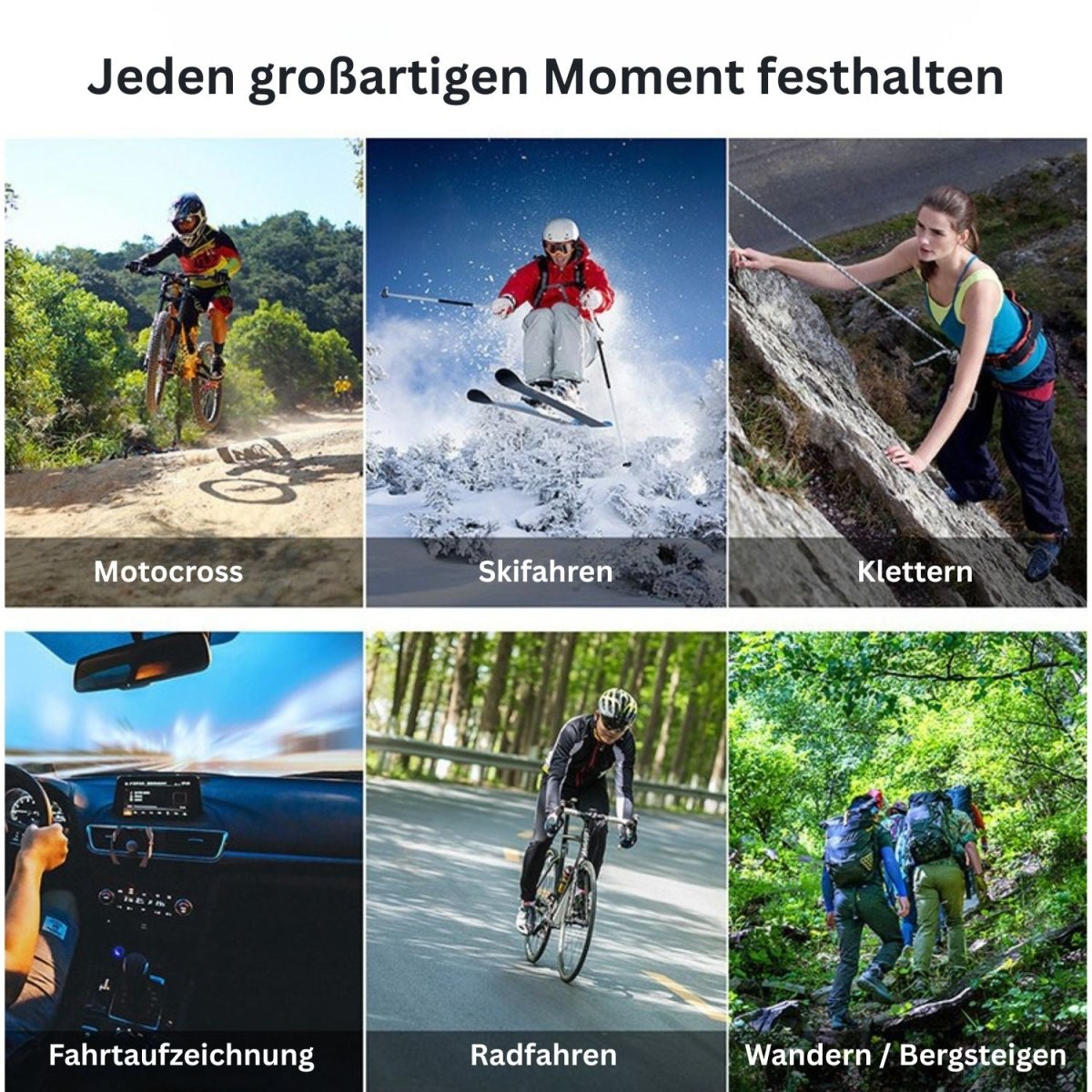 Elebest 4K Action Cam – Für Motorrad, Auto & Abenteuer überall Abenteuer Kamera Helmkamera