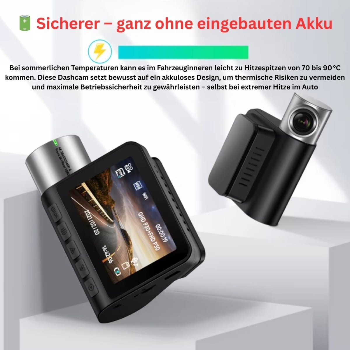 Elebest 4K UHD Dashcam – WLAN, 170° Weitwinkel auto dashcam autokamera mit nachtsicht