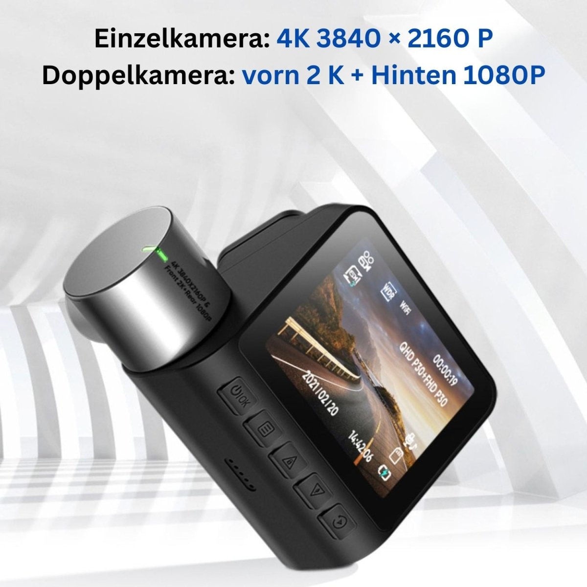 Elebest 4K UHD Dashcam – WLAN, 170° Weitwinkel auto dashcam autokamera mit nachtsicht