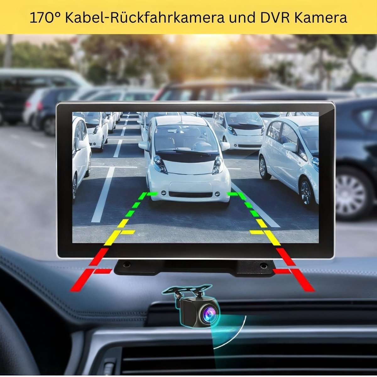 Elebest 7 Zoll CarPlay Navigationsgerät mit DVR & Rückfahrkamera Android Auto Elebest Navi