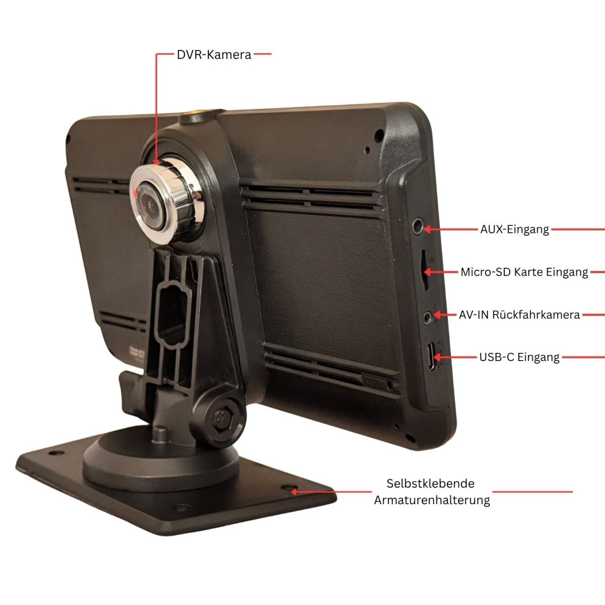 Elebest 7 Zoll CarPlay Navigationsgerät mit DVR & Rückfahrkamera Android Auto Elebest Navi