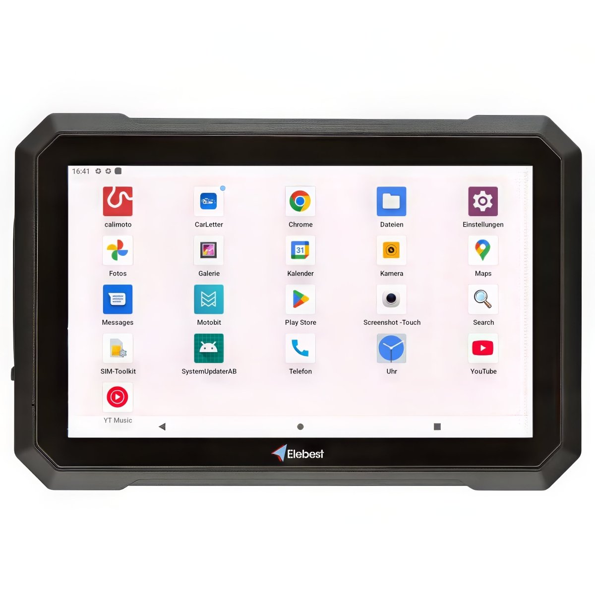 Motorrad-Navigationsgerät mit Zugriff auf Google Play Store zur Installation von Navigationssoftware