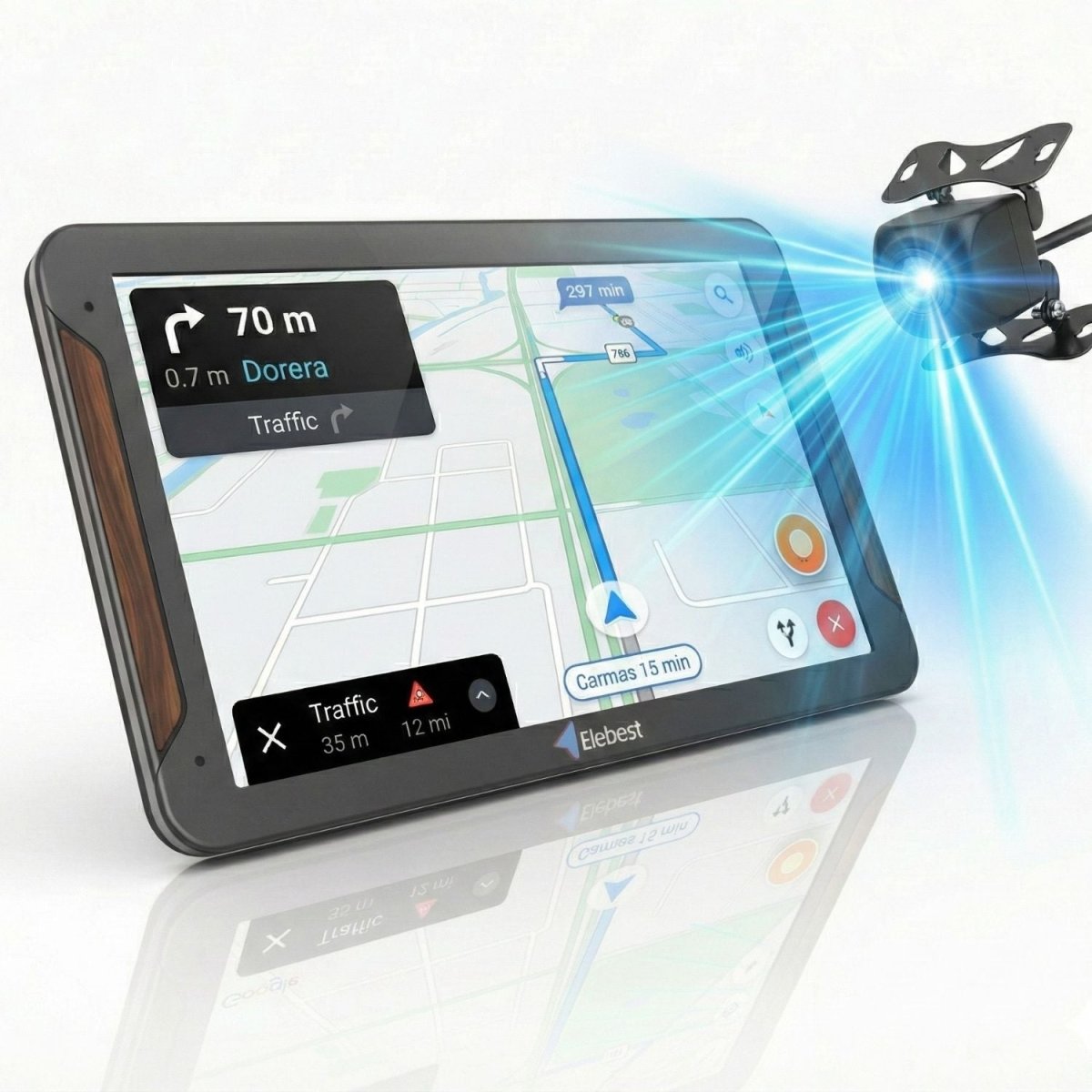 Elebest 70K – 7" Navi mit Rückfahrkamera 7 zoll navi Auto - Navigationsgerät