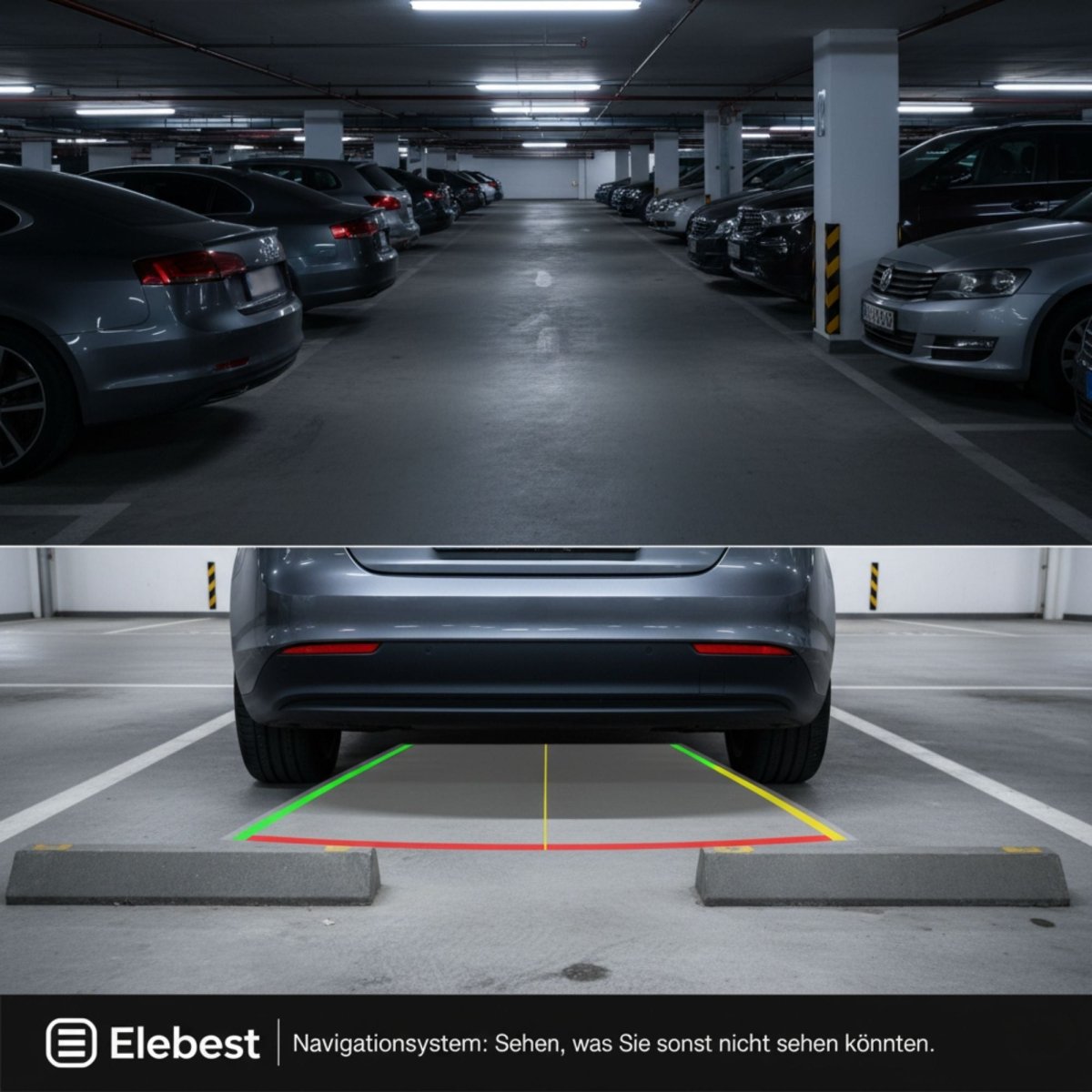 Elebest 70K – 7" Navi mit Rückfahrkamera Auto Rückfahrkamera Funk kabellose rückfahrkamera