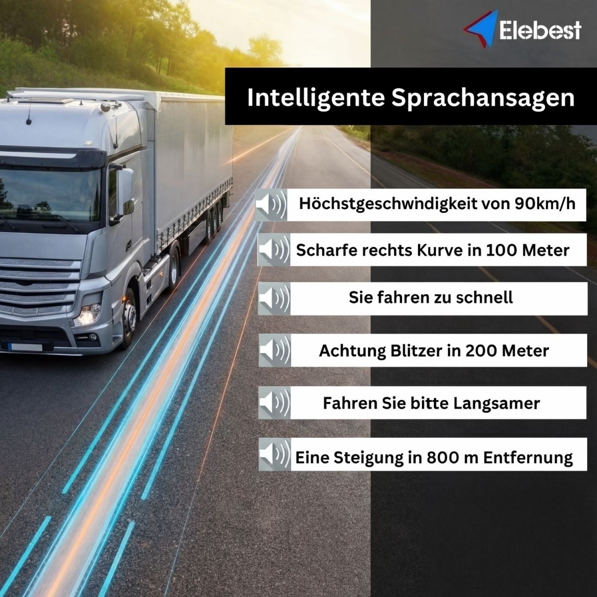 Elebest 90 Truck Navi 9 Zoll – Profi Navigation für LKW & Bus (40GB Speicher) 9 zoll navi Bus Navi