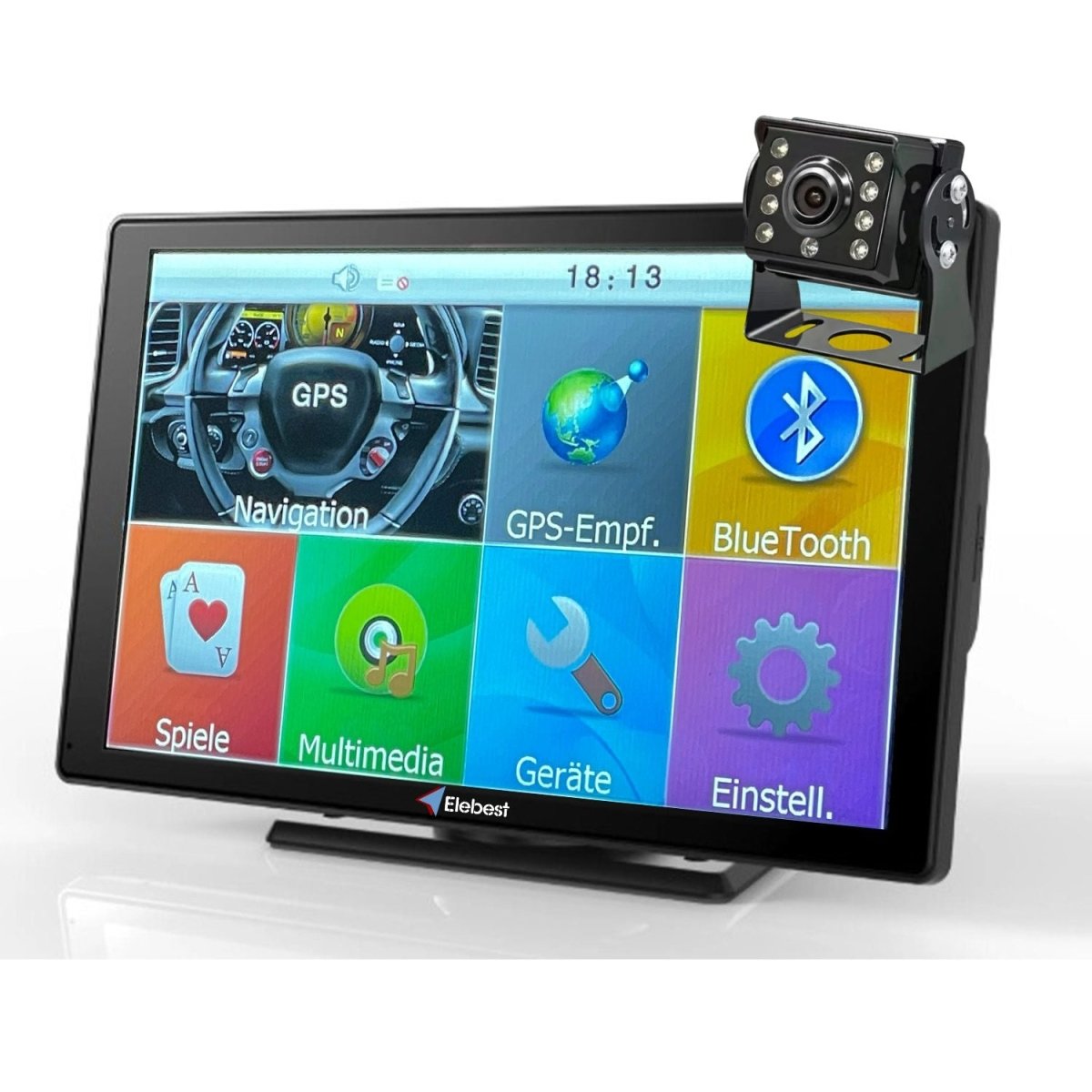 Elebest 90K Navigationssystem 9 Zoll Kabel - Rückfahrkamera Funk Rückfahrkamera LKW Navi