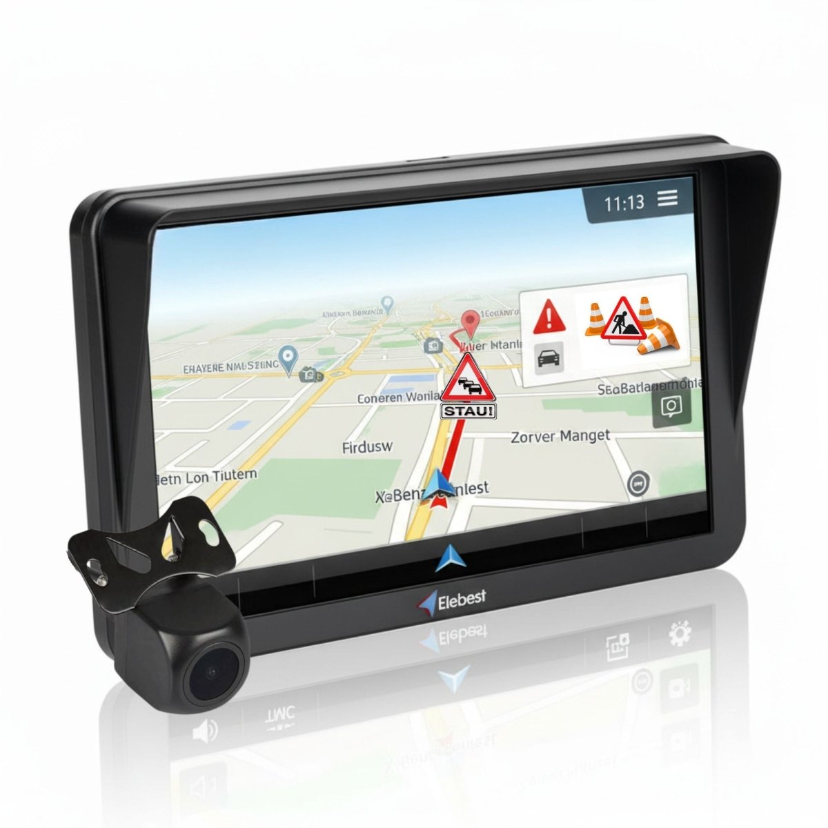 Elebest 90KT Navigations Rückfahrkamera & TMC - Staumelder Elebest Navi NAVI mit TMC funktion