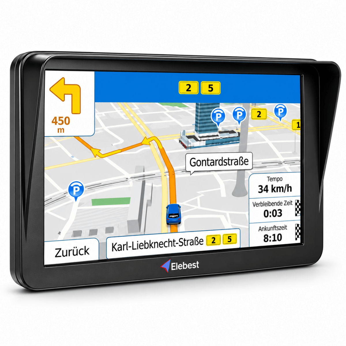 9 Zoll Navi City 90 Plus | Auto Navigationsgerät & Wohnmobil-Navi