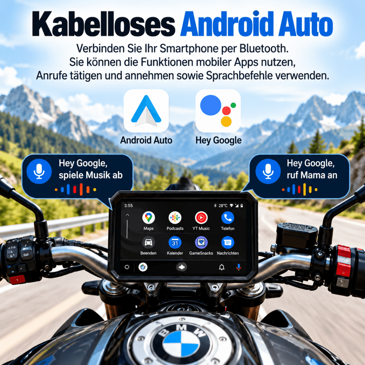 Elebest F96C 6 Zoll Motorrad Display mit 1000 Nits – auch bei Sonne ablesbar