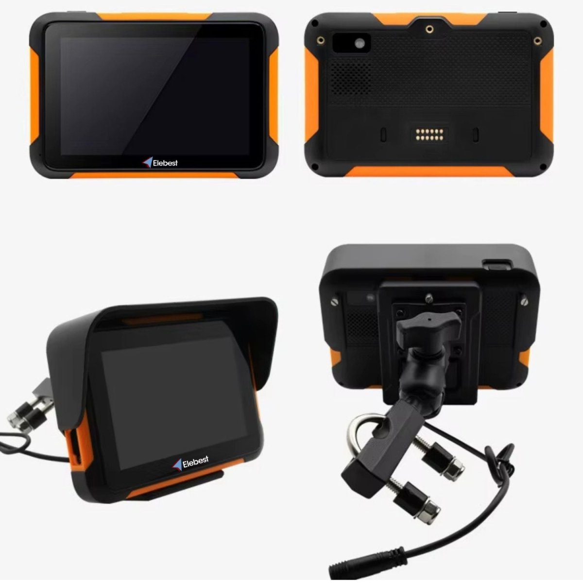 Elebest CarPlay C950 Motorrad - Navi 5 Zoll mit Reifenluftdrucküberwachung Apple CarPlay carplay nachrüsten