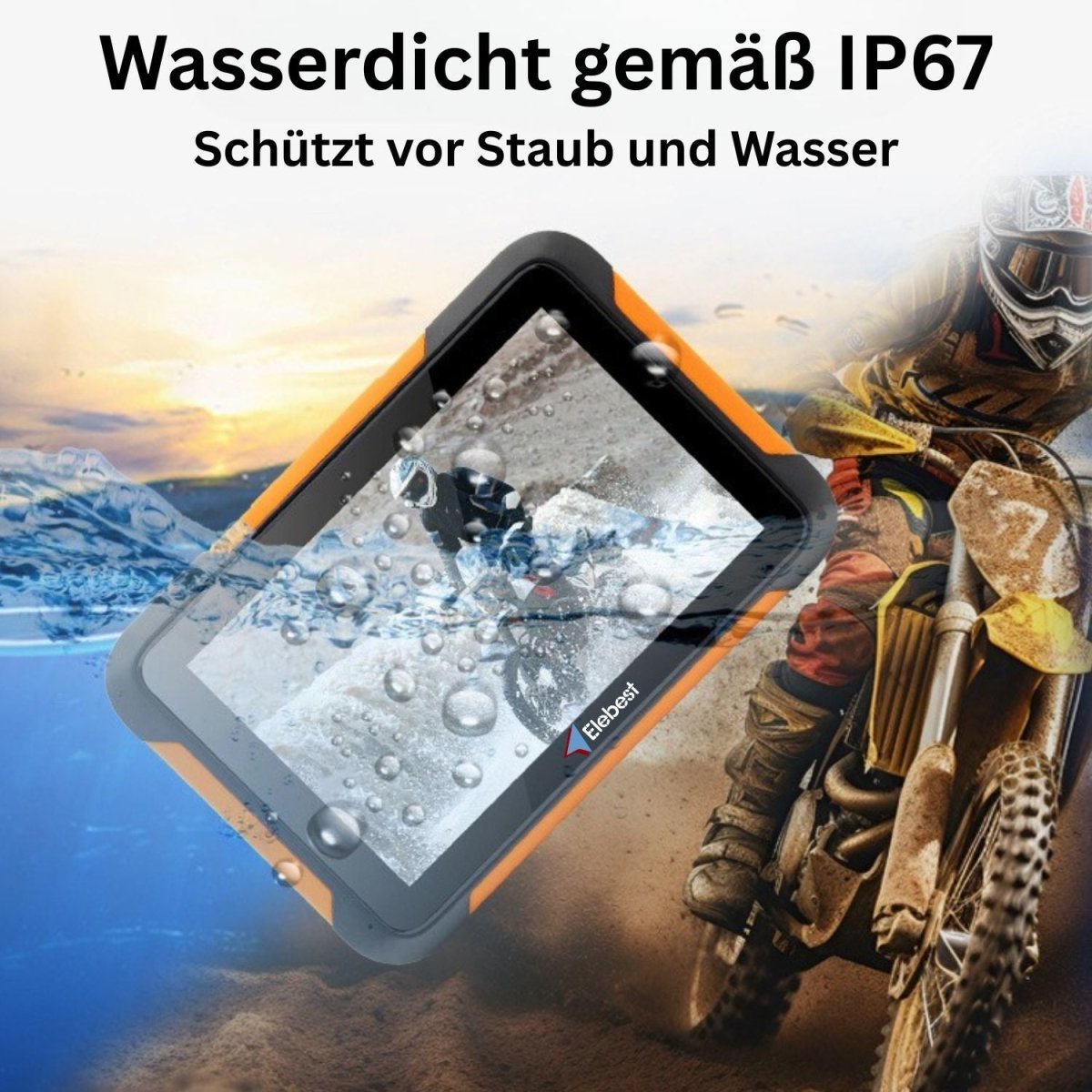 Elebest CarPlay C950 Motorrad - Navi 5 Zoll mit Reifenluftdrucküberwachung Apple CarPlay carplay nachrüsten
