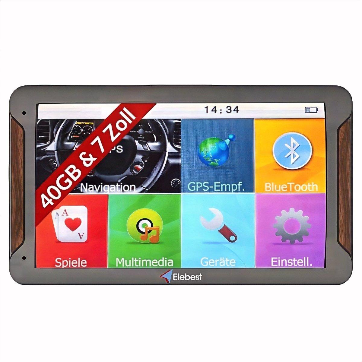 Elebest City 70 Navigationsgerät 7 Zoll Navi Auto Navigationsgerät elebest