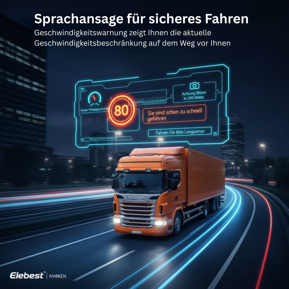 Elebest City 90 Navi – Einfaches 9 - Zoll GPS für Auto, Lkw & Wohnmobil Auto Navi mit Bluetooth Einfache Bedienung