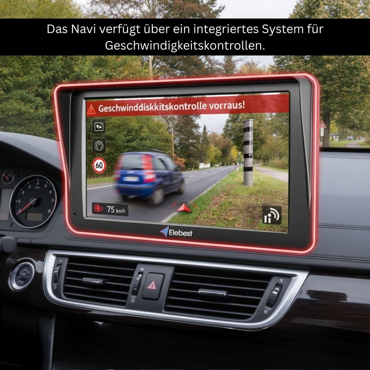 Elebest City 90TMC Navi – 9" GPS mit TMC & Europa - Karten Elebest City 90TMC Europa Navi mit Updates