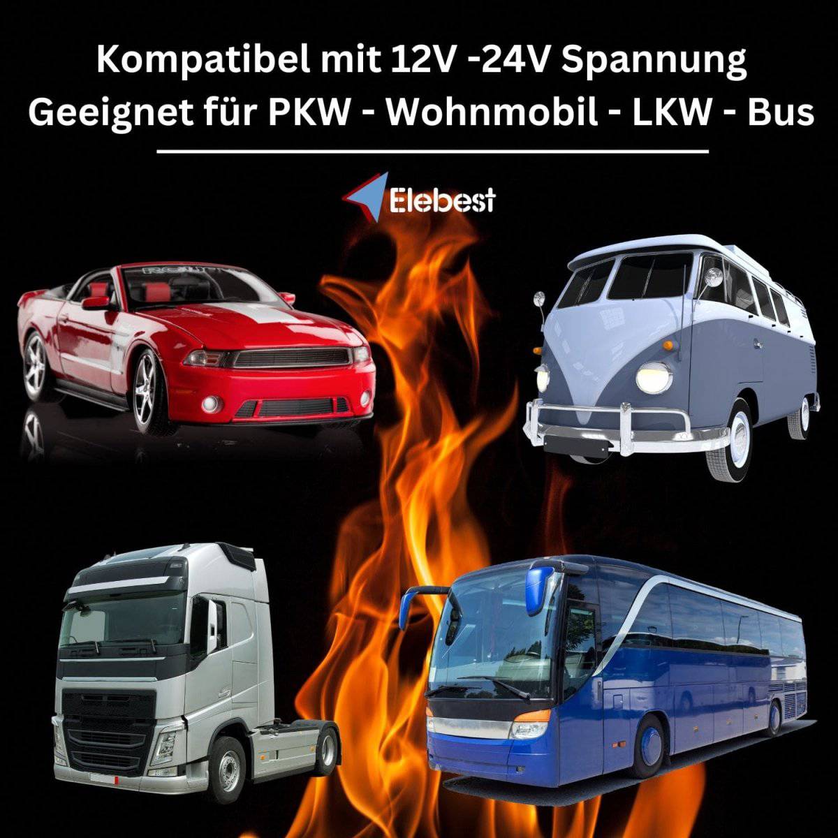 Elebest 90K Navigationssystem 9 Zoll Navi Rückfahrkamera Funk Rückfahrkamera LKW Navi