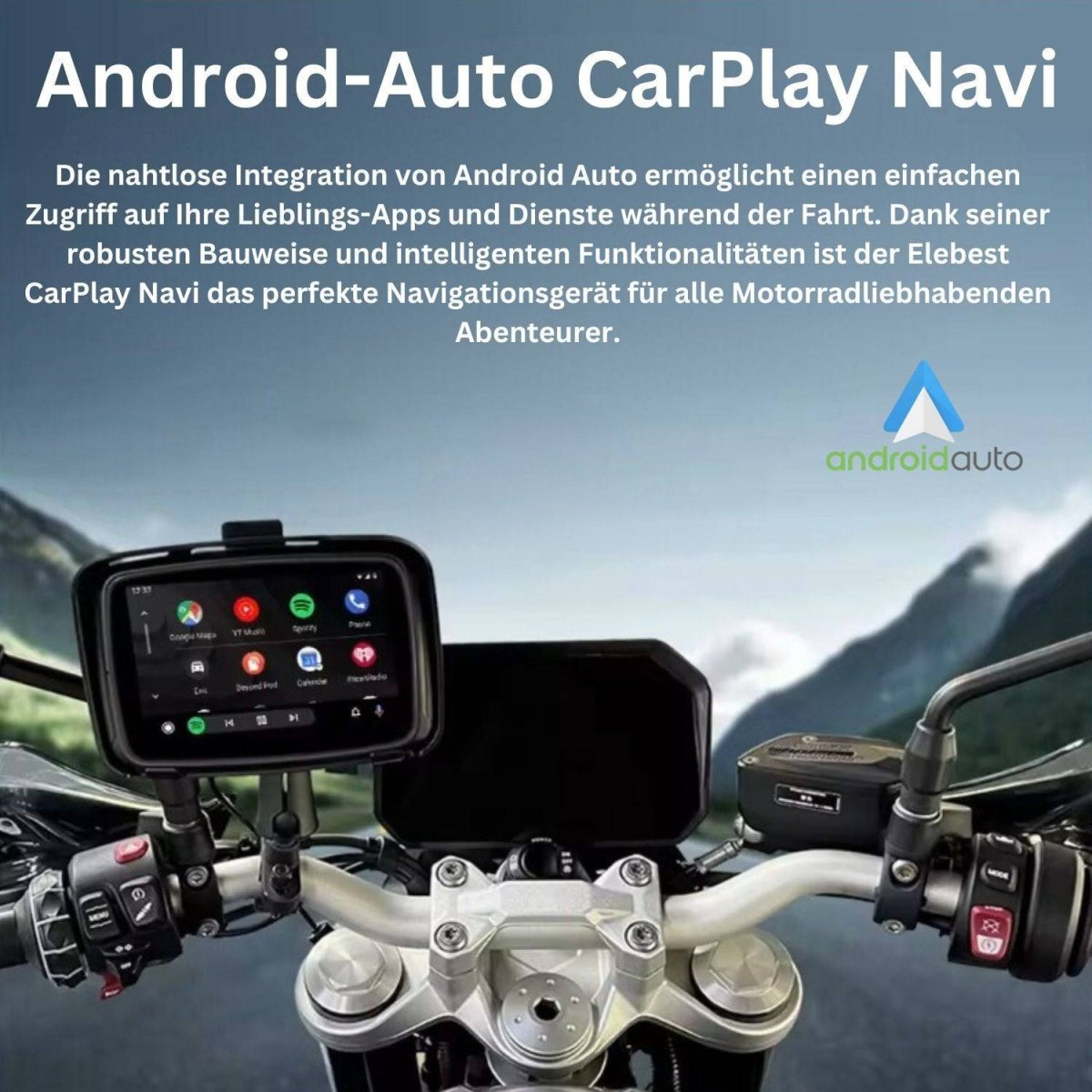 Elebest CarPlay C650 Motorrad - Navi 5 Zoll Android Auto elebest motorrad navi