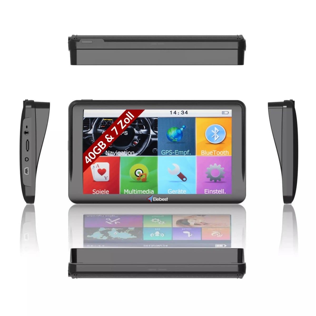 7-Zoll-GPS-Navi mit POI-Datenbank für Campingplätze, Tankstellen und Restaurants