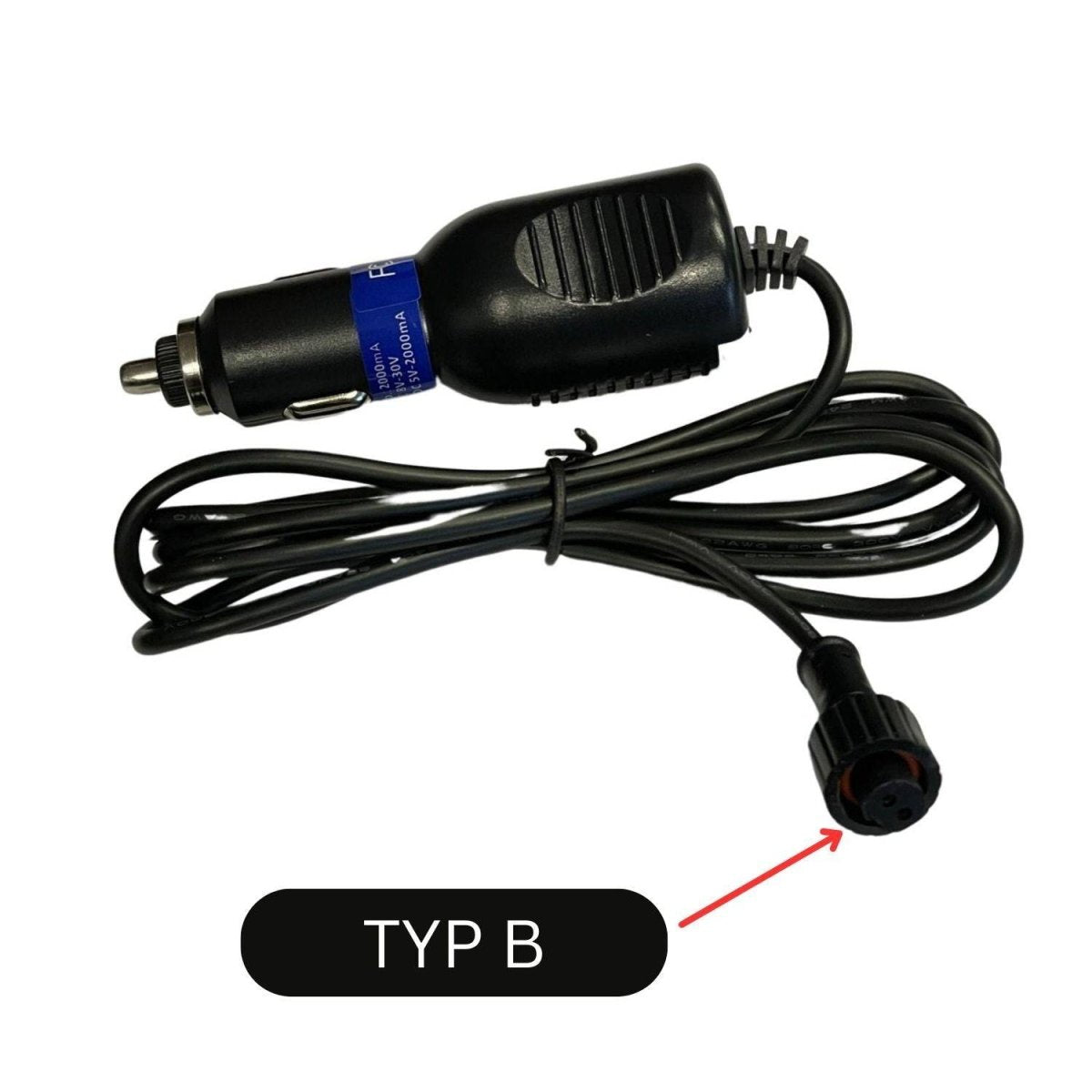 Flexibles Kfz-Ladekabel für Elebest Rider Motorrad-Navigationsgeräte, 110 cm Länge, praktische Stromversorgung über den Zigarettenanzünder