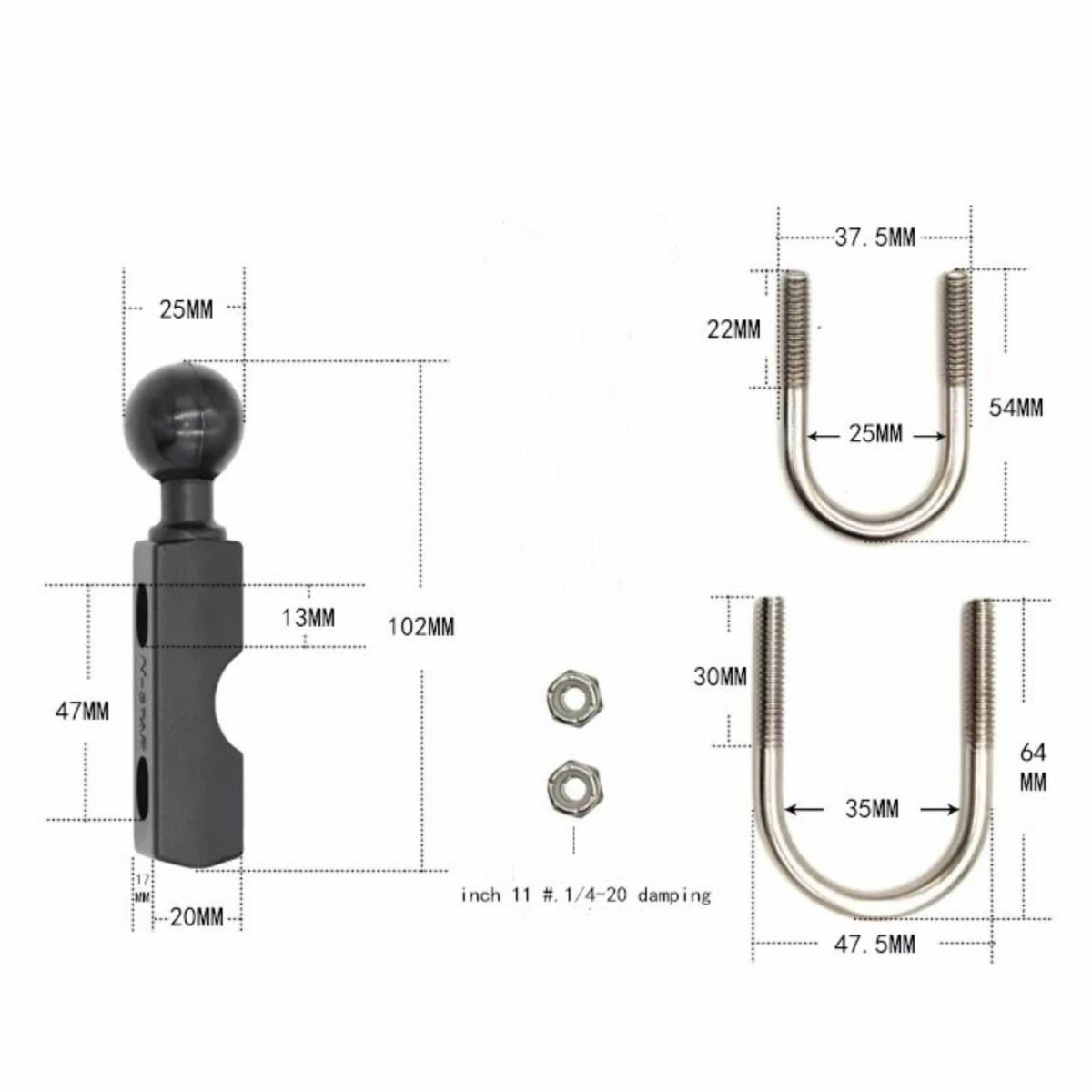 Verstellbare Motorrad-Halterung mit 360° Kugelgelenk – perfekte Sicht auf das Navigationsgerät bei jeder Fahrt