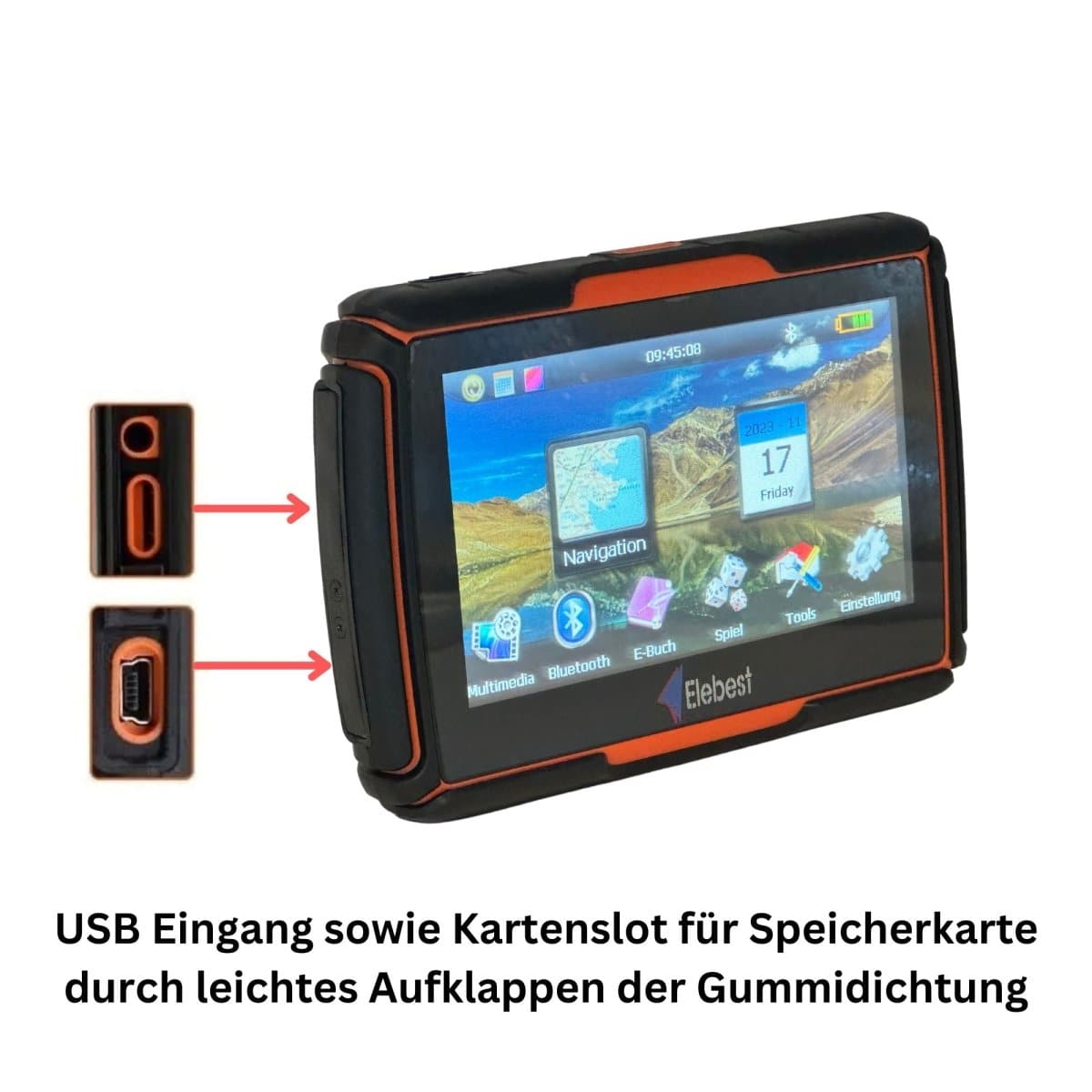 Elebest XP430 Motorrad Navigationsgerät 4,3 - Zoll elebest motorrad navi motorrad navi test