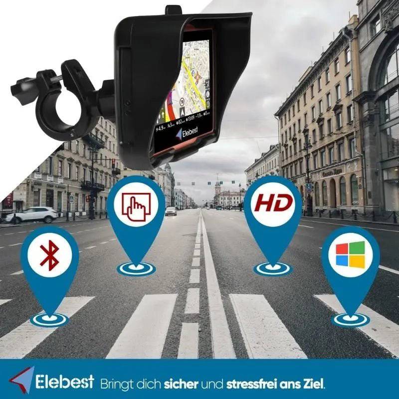 Elebest XP430 Motorrad Navigationsgerät 4,3 - Zoll elebest motorrad navi motorrad navi test