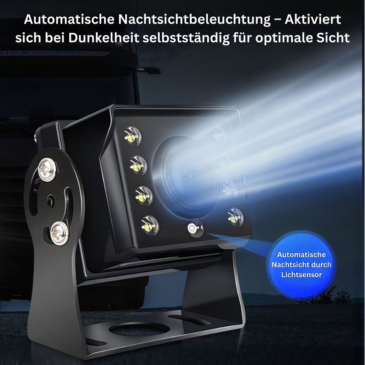 Elebest Kabelgebundene Rückfahrkamera – 10 m Kabel, IP67, 170° Winkel Einparkhilfe Wohnmobil Rückfahrkamera für Navigationssystem