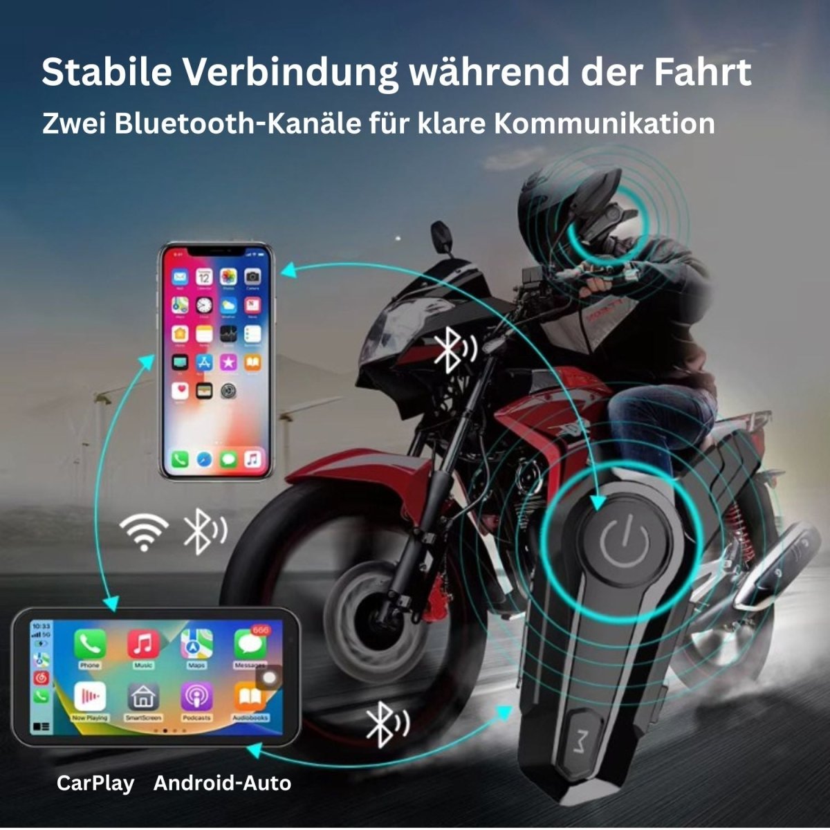 Elebest MotoPlay X6 Motorrad Navi – CarPlay Android Auto 6.25 Zoll Display 6-25-zoll-display ip67-wasserdicht
