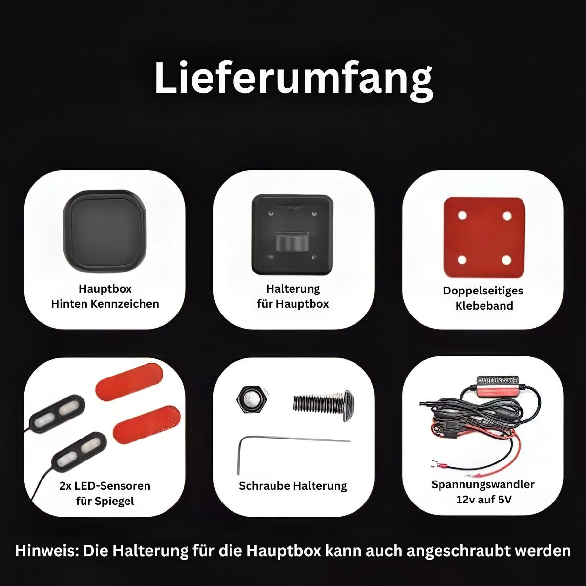 Elebest Motorrad Toter - Winkel - Assistent – Wasserdichtes Warnsystem Motorrad Navi