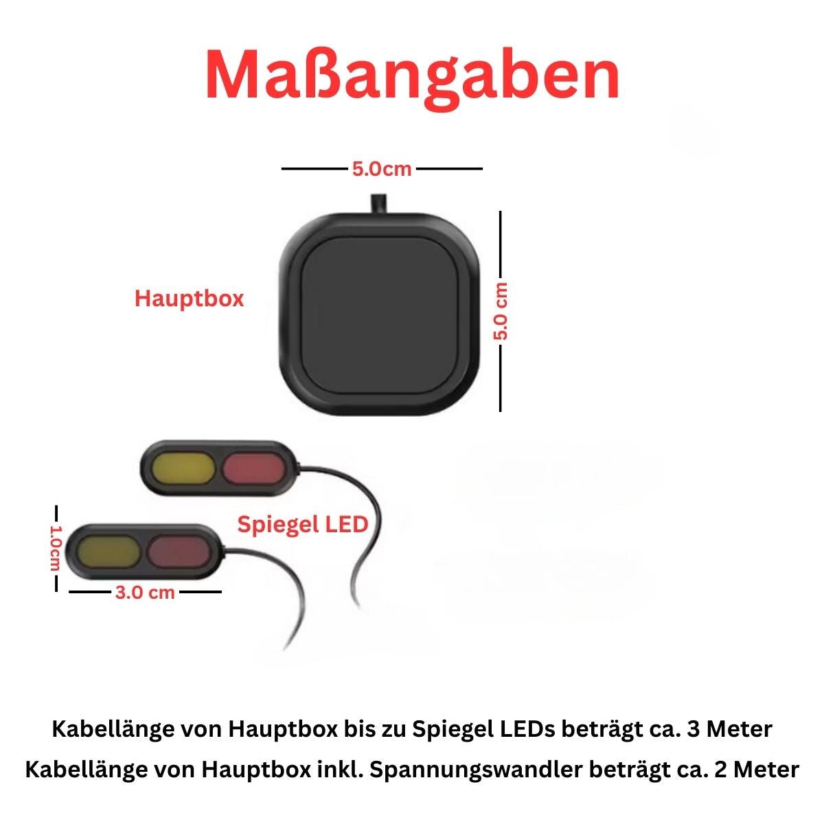 Elebest Motorrad Toter - Winkel - Assistent – Wasserdichtes Warnsystem Motorrad Navi