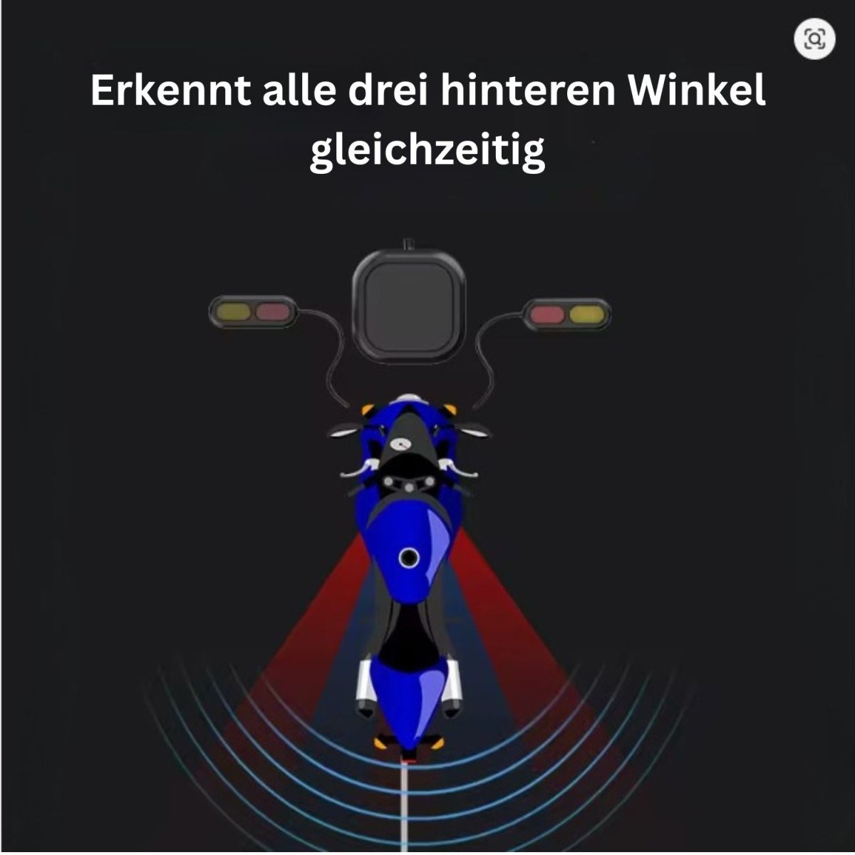 Elebest Motorrad Toter - Winkel - Assistent – Wasserdichtes Warnsystem Motorrad Navi
