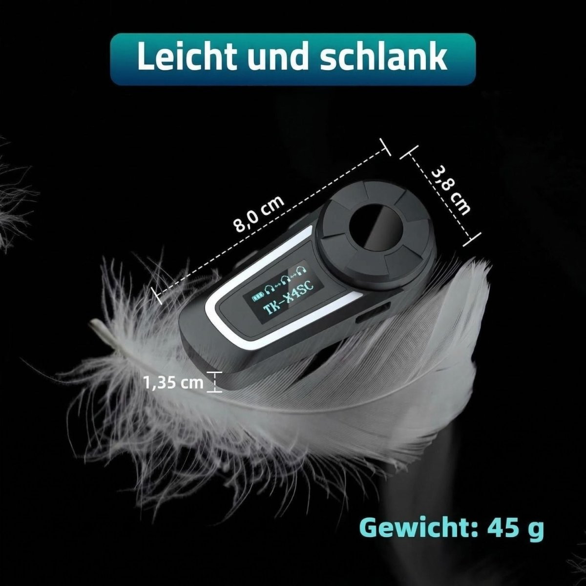 Elebest Motorrad-Bluetooth-Headset für Musik während der Fahrt