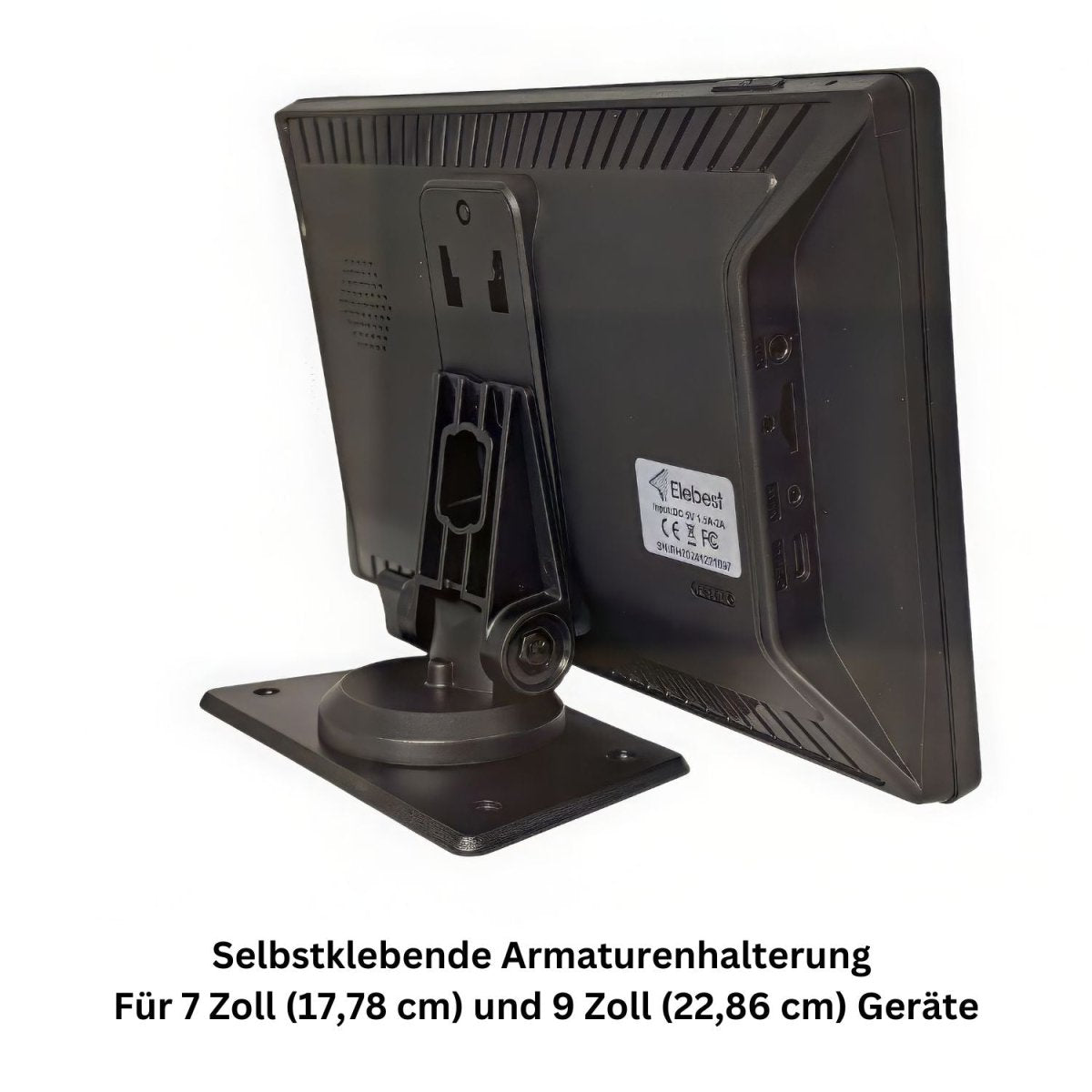 Detailansicht der Elebest Klebehalterung für Navigationssysteme