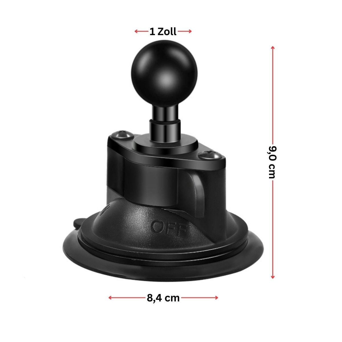 Elebest Saugknopfhalterung für CarPlay & Motorrad - Navi Motorrad Navi Halterung Windschutzscheibe Motorrad - Navi Halterung