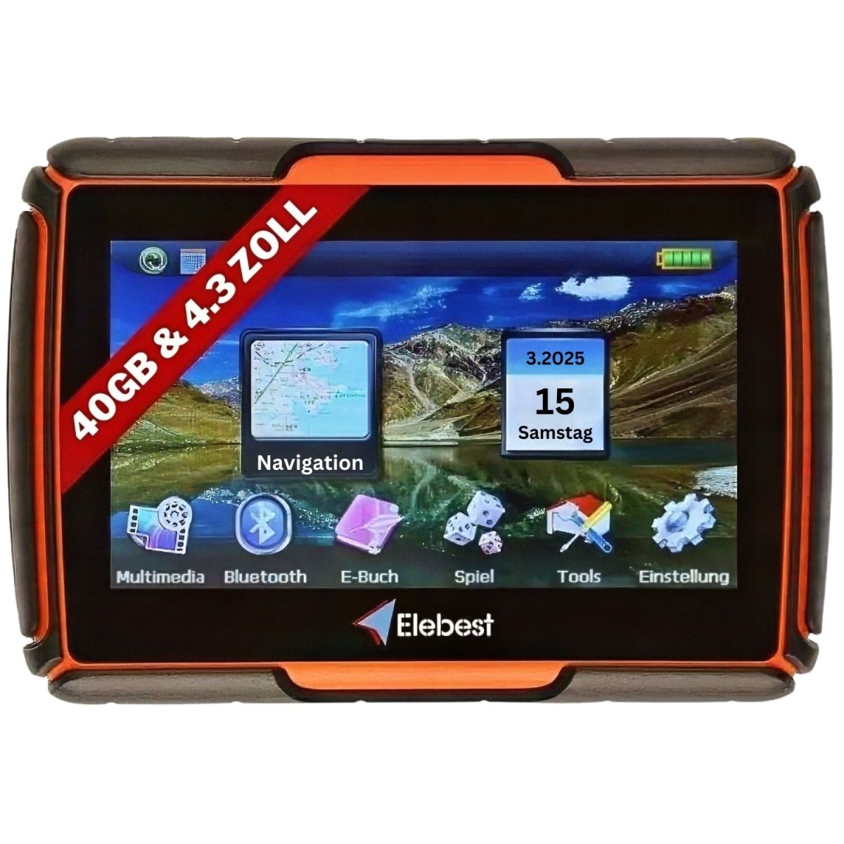 Elebest XP430 Motorrad Navigationsgerät 4,3 - Zoll elebest motorrad navi motorrad navi test