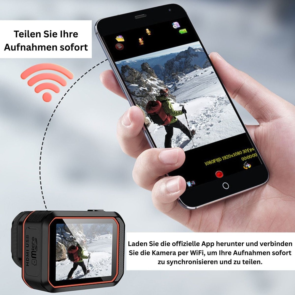 Elebest 4K Action Cam – Für Motorrad, Auto & Abenteuer überall Abenteuer Kamera Helmkamera