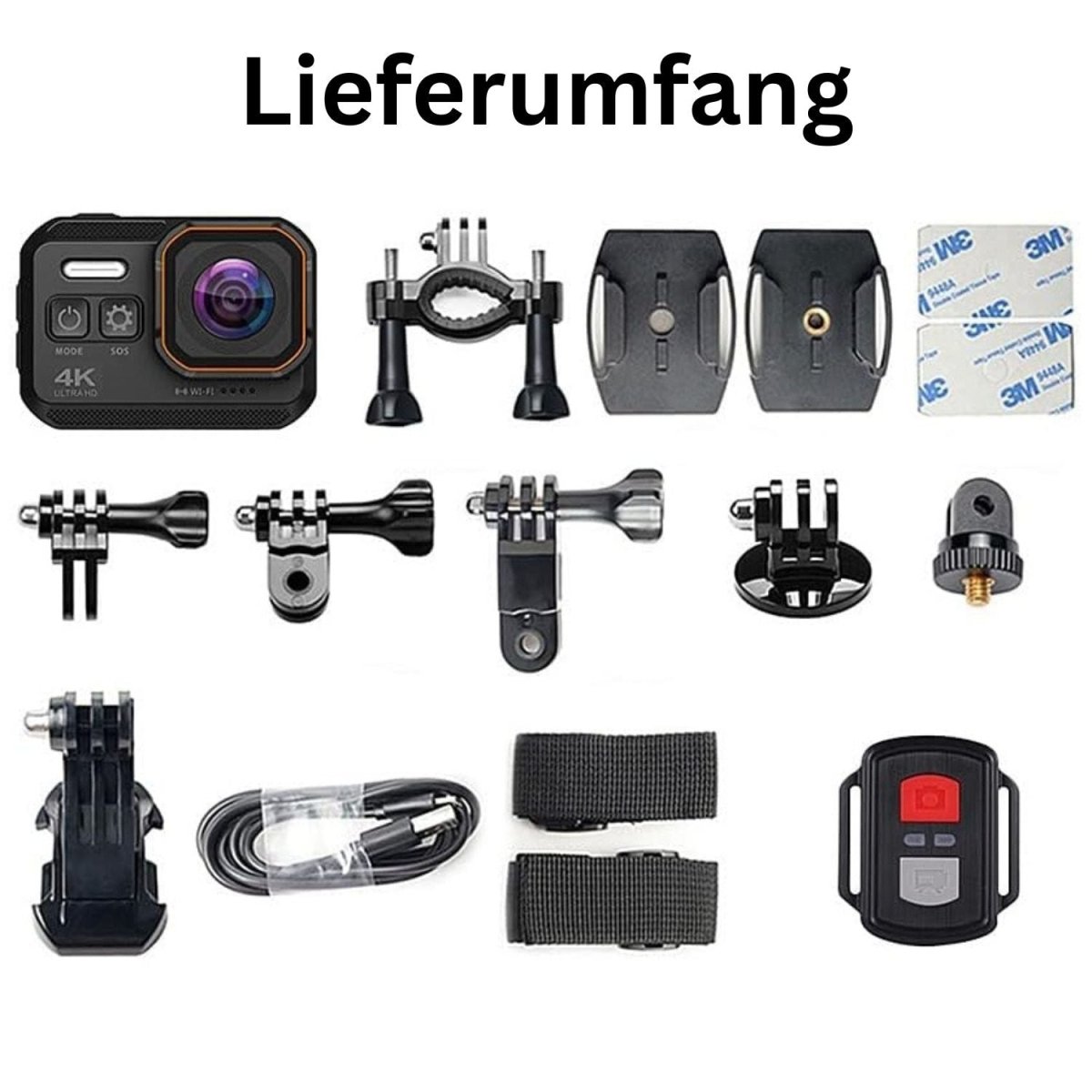 Elebest 4K Action Cam – Für Motorrad, Auto & Abenteuer überall Abenteuer Kamera Helmkamera