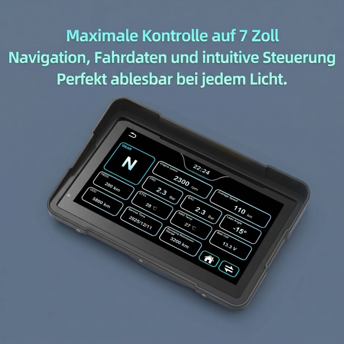 Elebest 7 Zoll CarPlay & Android Auto Display für BMW Motorrad | IP67 7 Zoll Motorrad Navi BMW Connected Cradle