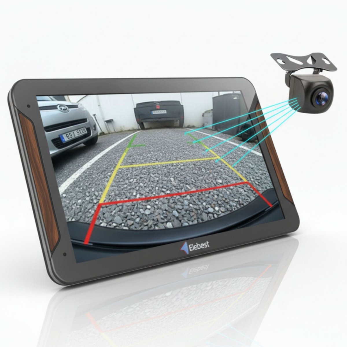 Elebest 70K – 7" Navi mit Rückfahrkamera Auto Rückfahrkamera Funk kabellose rückfahrkamera