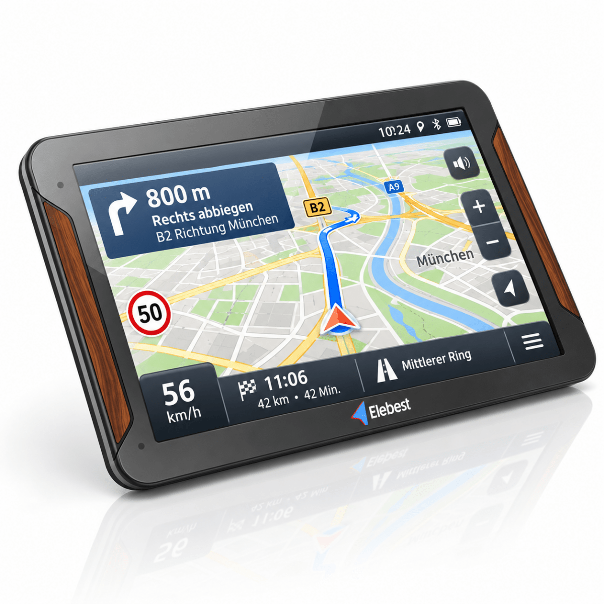 Elebest City 70K mit 7 Zoll Touchscreen und übersichtlicher Karte