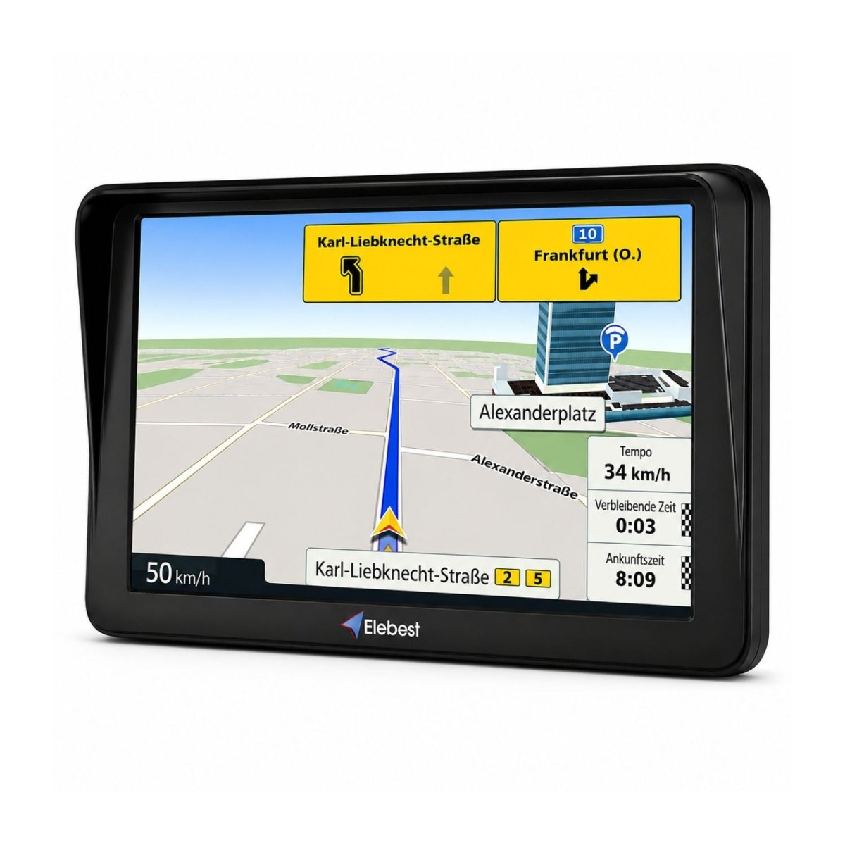 Elebest City 70A 7 Zoll GPS-Navi mit 52 Europa-Karten
