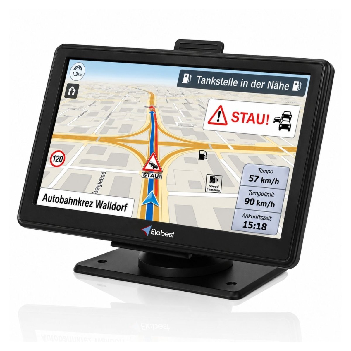 Elebest 80T 7 Zoll Auto- und Wohnmobil-Navi mit TMC-Verkehrsfunk