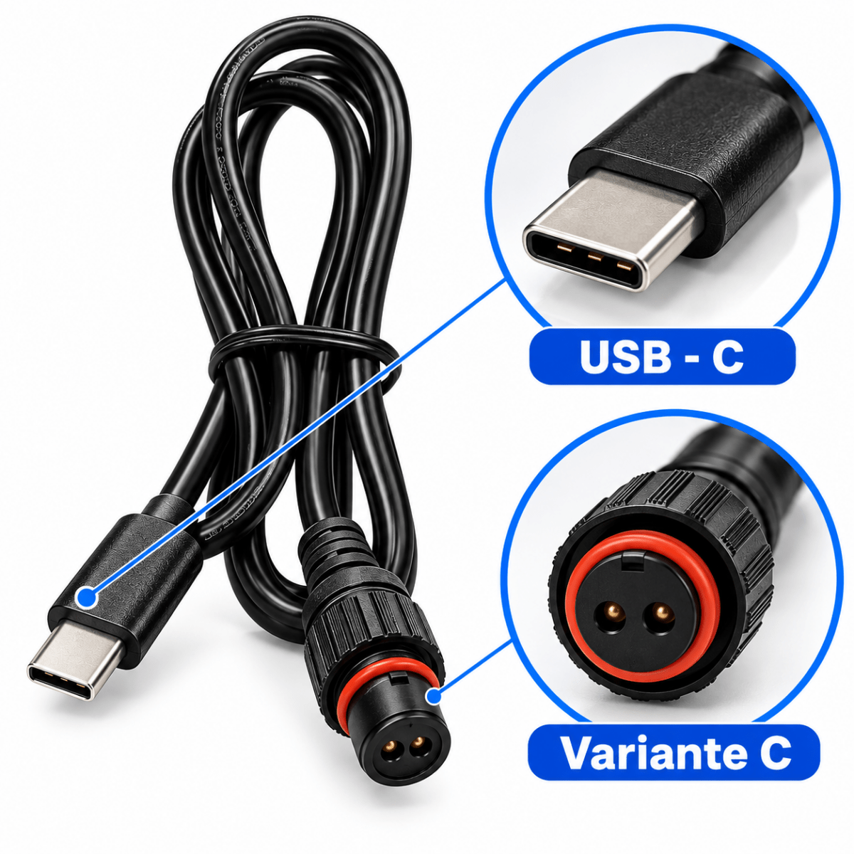 USB-Ladekabel Bordsteckdose Motorrad-Navi