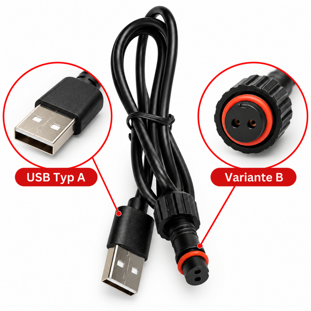 USB-Ladekabel Bordsteckdose Motorrad-Navi