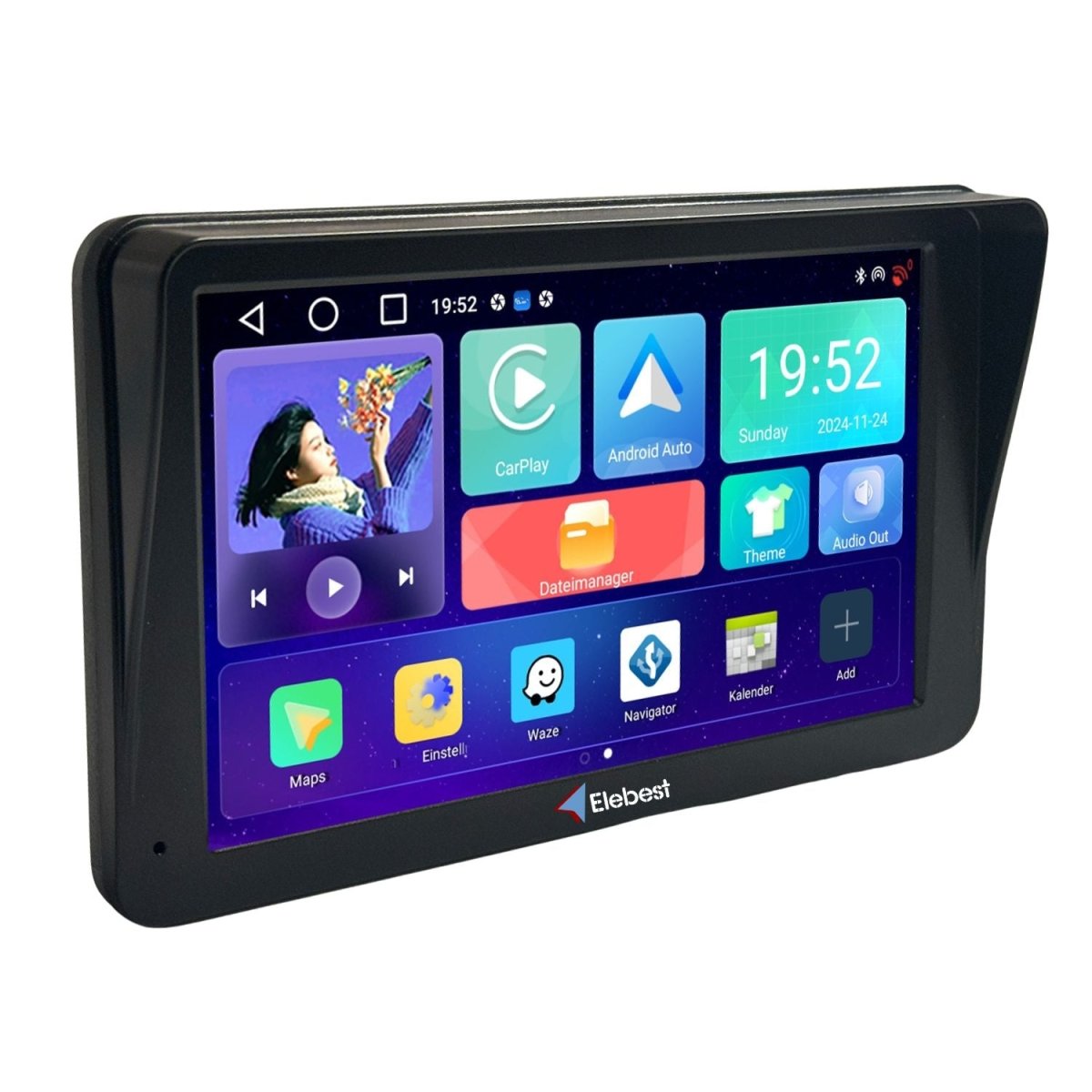 Elebest A1307 Navigationsgerät Android 13 und CarPlay Navi Apple CarPlay CarPlay
