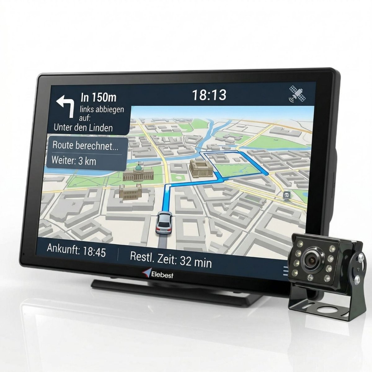Elebest Drive 924K Wohnmobil - Navi 9 Zoll mit Stellplätzen (Kabel - Rückfahrkamera) Elebest Navi navi vergleich
