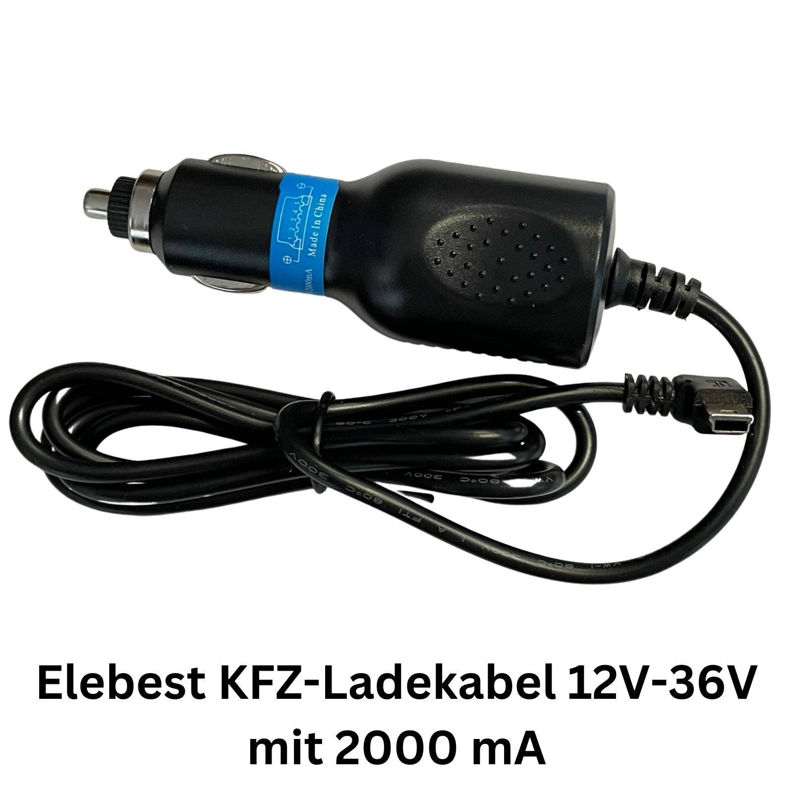 Elebest 12V KFZ-Ladekabel Autoladekabel für Elebest Navigationsgeräte