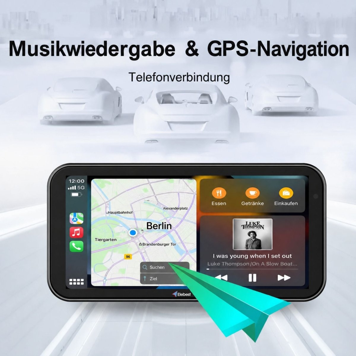 Elebest F83T CarPlay Motorrad Display 6,25 Zoll, IP67 wasser- und staubdicht