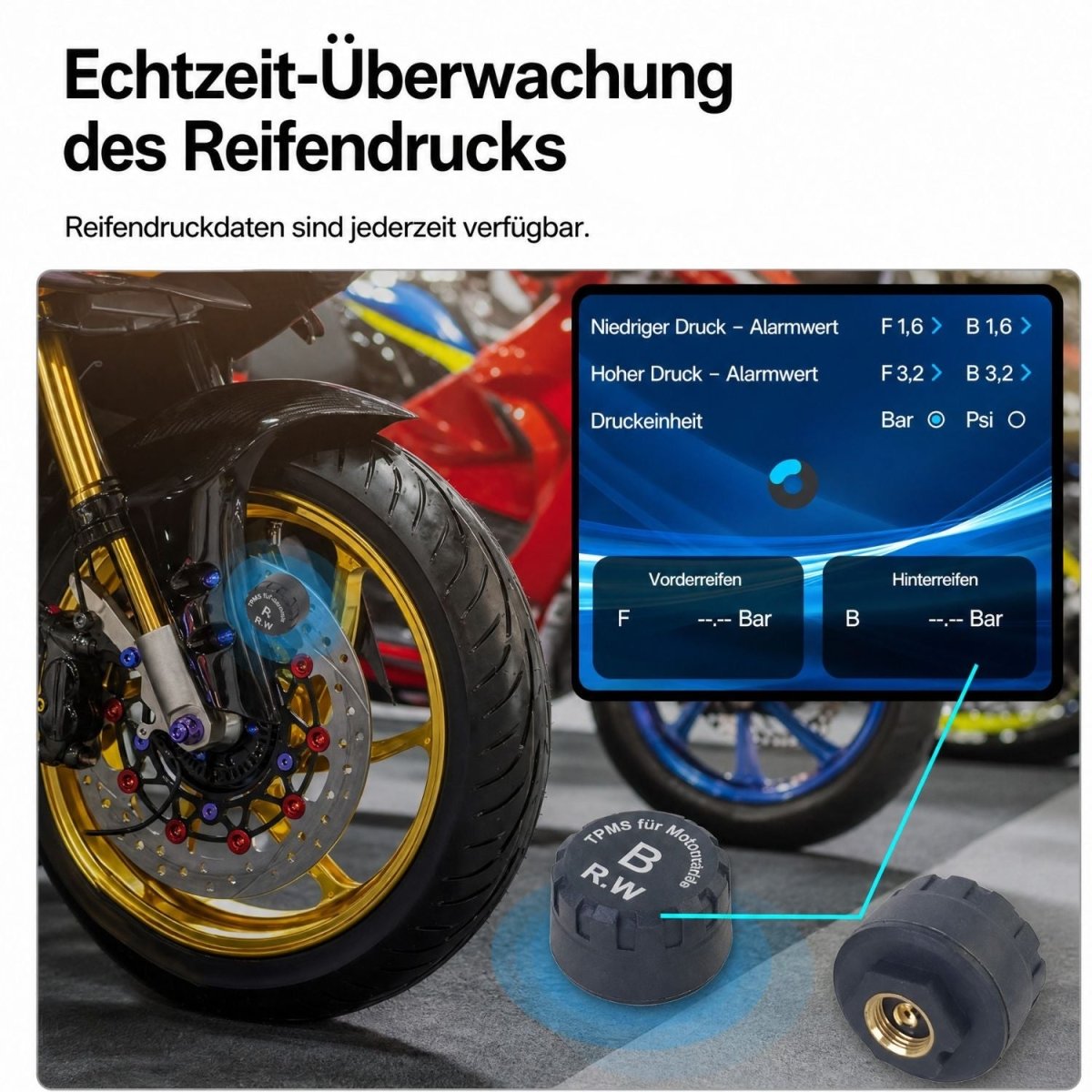 Elebest MotoPlay F83T mit fest verbauter Sonnenblende für gute Ablesbarkeit bei Sonne